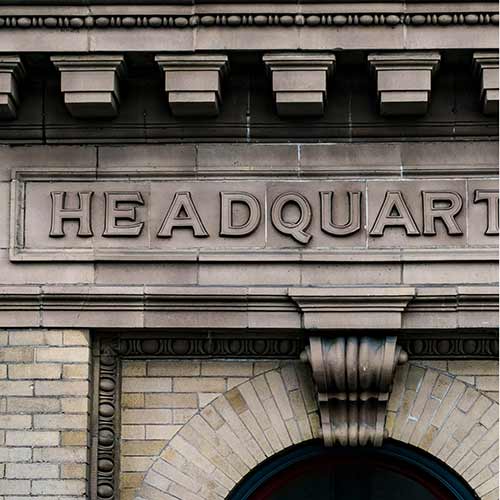 People in the center headquarter